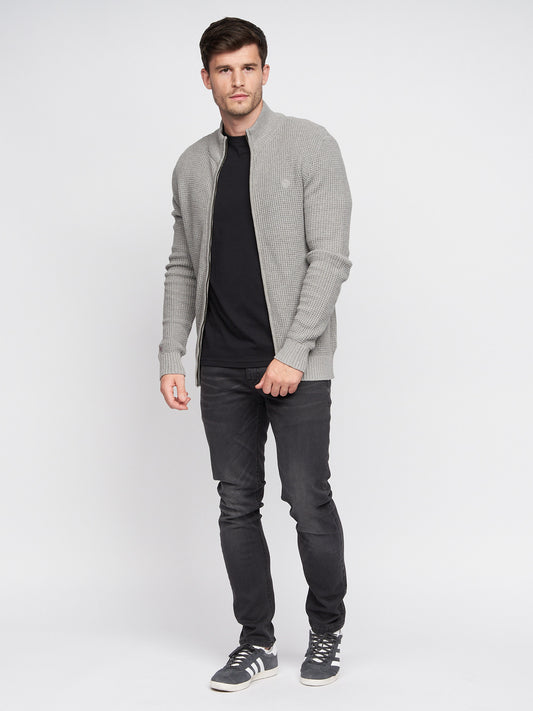 Gardfire Zip Thru Knit Grey Marl