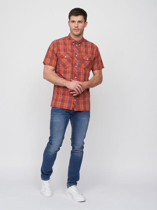 Femington Short Sleeve Shirt Red Check