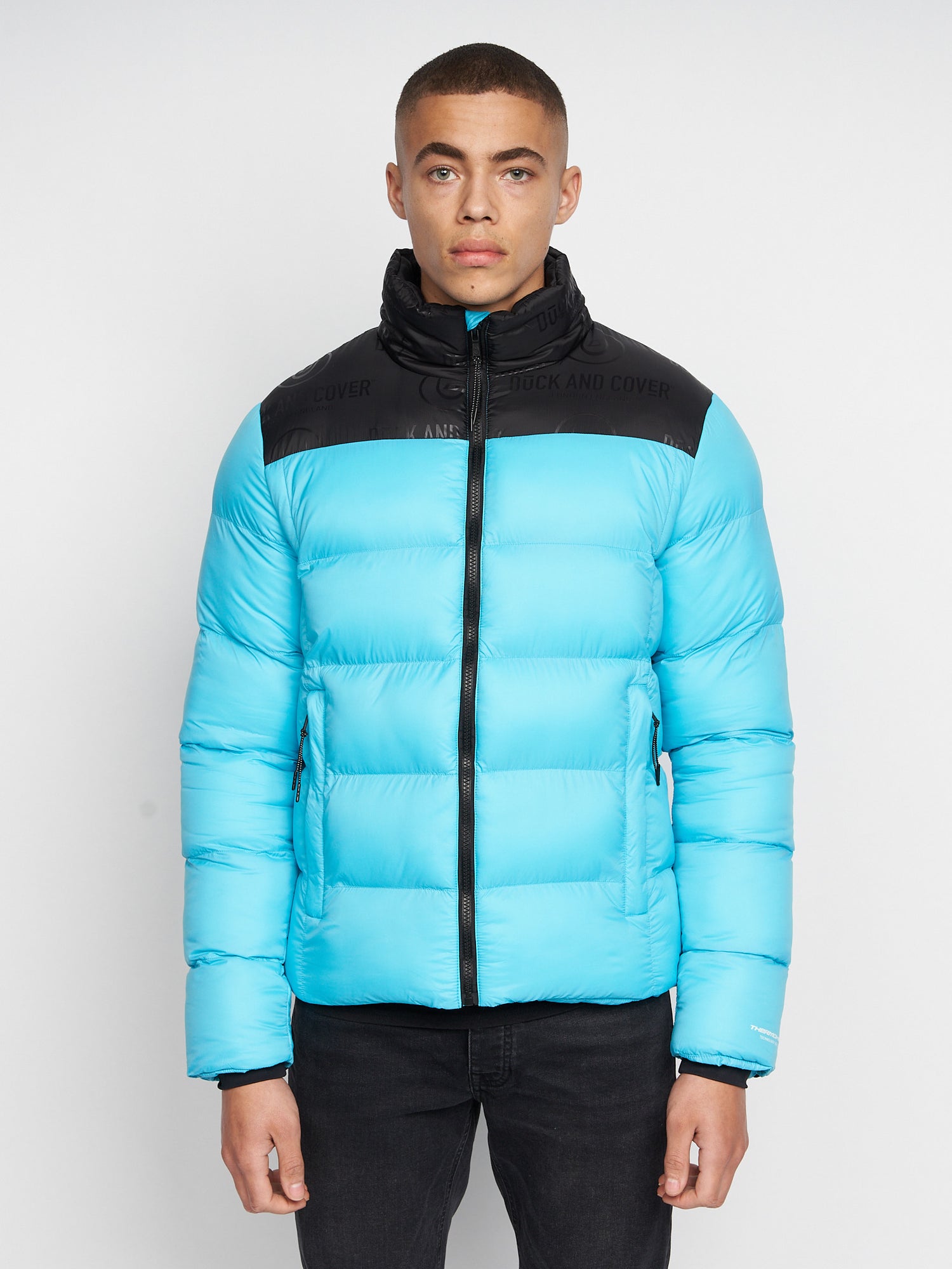 Mens Synflax Puffer Jacket Turquoise – Duck and Cover