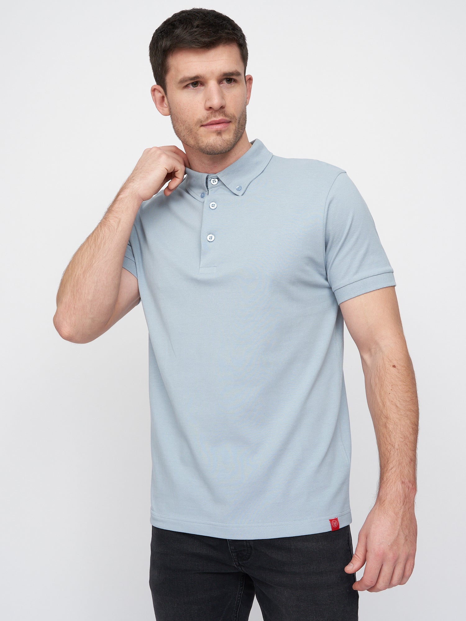 Mens Chilltowns Polo Light Blue – Duck and Cover