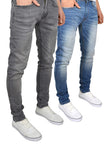 Tranfold Slim Fit Jeans Twin Pack Grey/Stone Wash